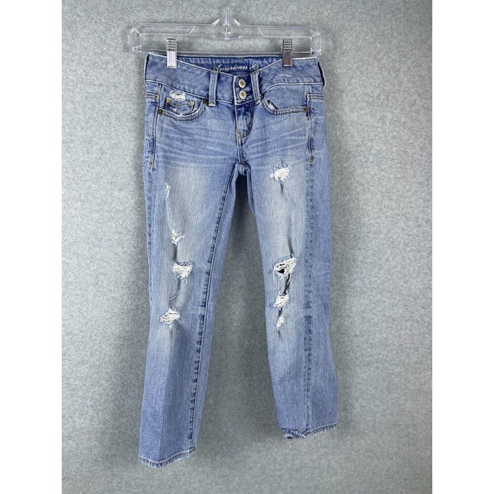American Eagles Artists‎ Jeans Women's Size 00 Destroyed Denim Low Rise